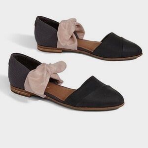 Toms Jutti D’Orsay (with pink ties) - Size 7